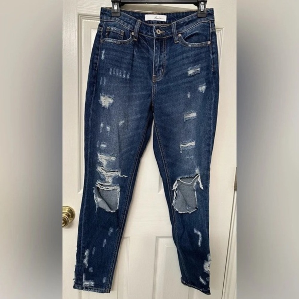 KanCan Distressed Denim Jeans Womens Size‎ 3/25 Medium Wash